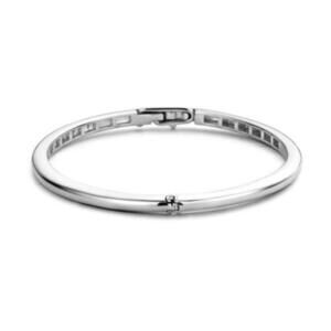 NEW TI SENTO women's thin smooth bangle in silver